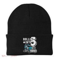 Rollin into 5 Big Rig Semi-Trailer Truck 5th Birthday Gift Beanie thumb 0