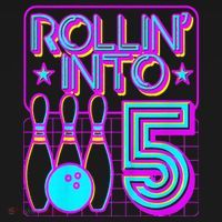 Rollin Into 5 Bowling Bowler 5th Birthday Party Long Sleeve Shirt thumb 2