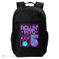 Rollin Into 5 Bowling Bowler 5th Birthday Party Backpack thumb 0