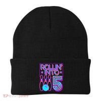 Rollin Into 5 Bowling Bowler 5th Birthday Party Beanie thumb 0
