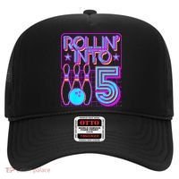 Rollin Into 5 Bowling Bowler 5th Birthday Party Hat thumb 0