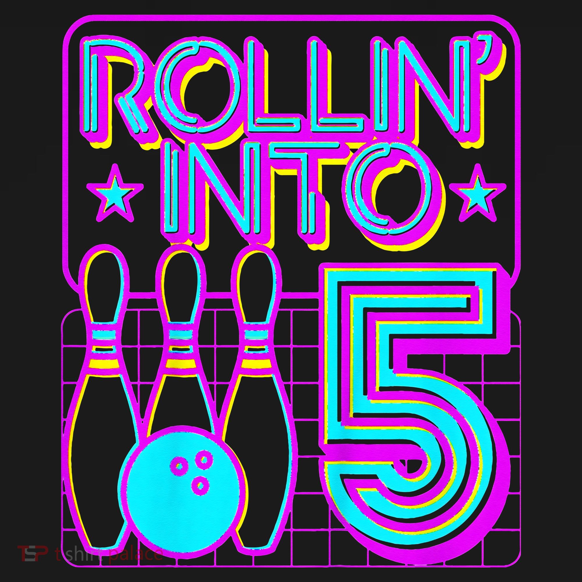 Rollin Into 5 Bowling Bowler 5th Birthday Party Kids Sweatshirt
