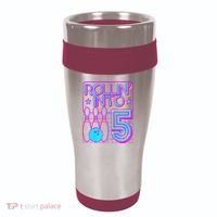 Rollin Into 5 Bowling Bowler 5th Birthday Party 16oz Travel Tumbler thumb 0