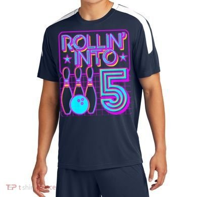 Rollin Into 5 Bowling Bowler 5th Birthday Party Soccer Jersey