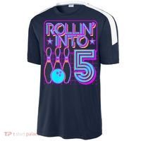 Rollin Into 5 Bowling Bowler 5th Birthday Party Sport-Tek Competitor United Soccer Jersey thumb 2
