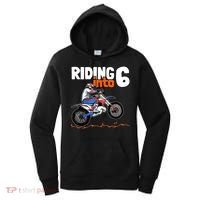 Riding Into 6 Dirt Bike 6 Years Old Motocross Birthday Women's Hoodie thumb 0