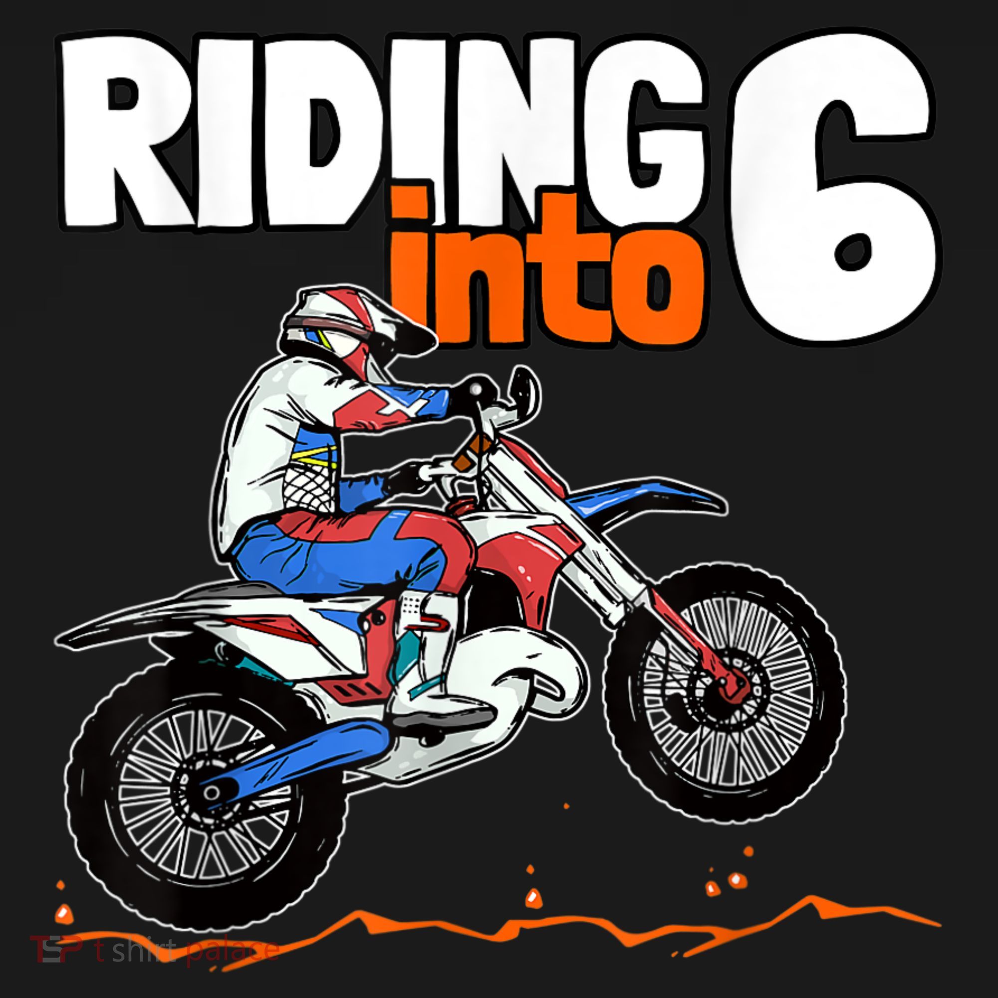 Riding Into 6 Dirt Bike 6 Years Old Motocross Birthday Women's Hoodie