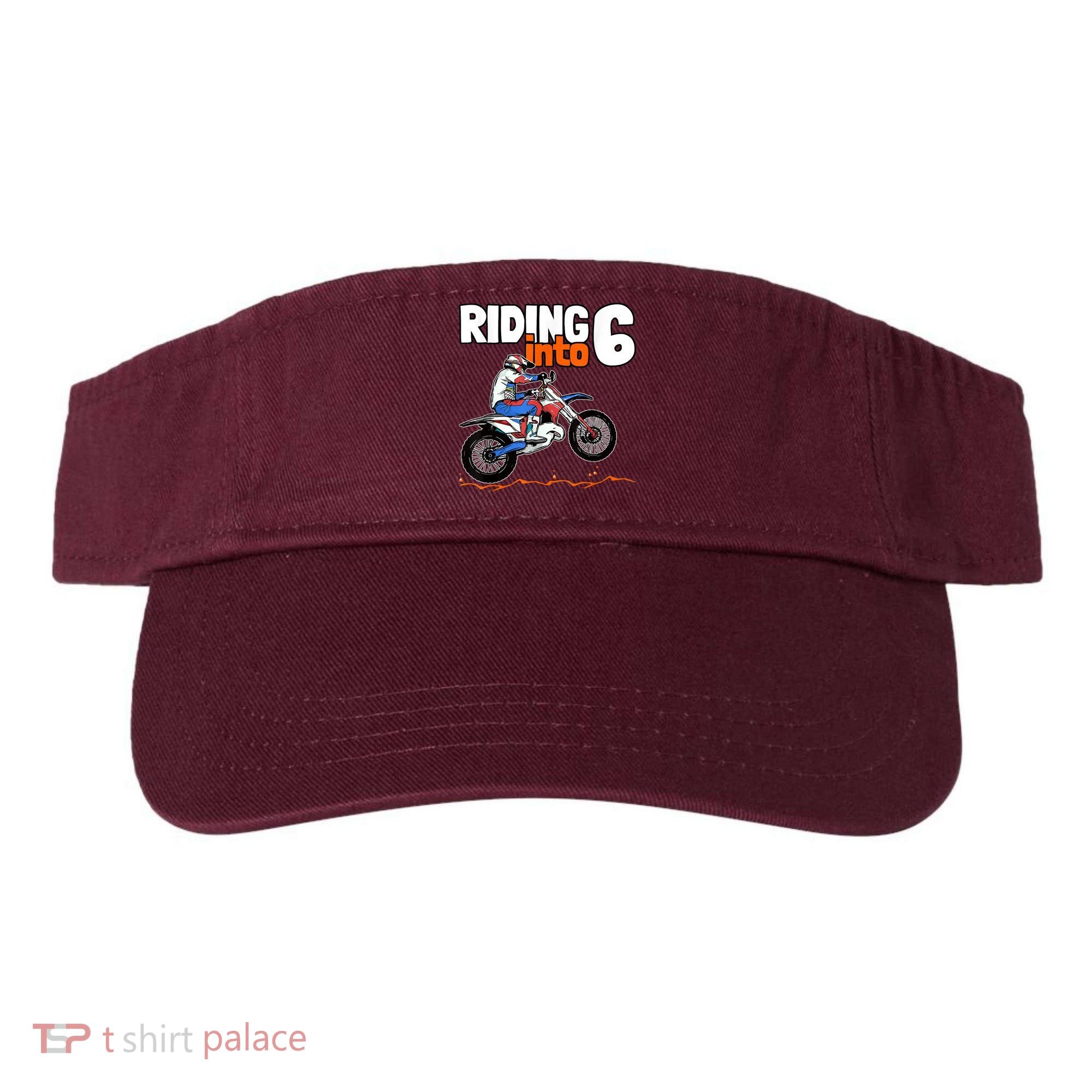 Riding Into 6 Dirt Bike 6 Years Old Motocross Birthday Visor
