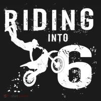 Riding Into 6 Years Old 6th Birthday Boy Dirt Bike Party Backpack thumb 2