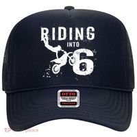 Riding Into 6 Years Old 6th Birthday Boy Dirt Bike Party Hat thumb 0