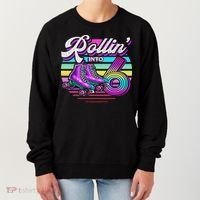 Rollin' Into 6 Roller Skating Rink 6th Birthday Party Women's Sweatshirt thumb 0