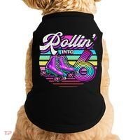Rollin' Into 6 Roller Skating Rink 6th Birthday Party Doggie Tank thumb 0