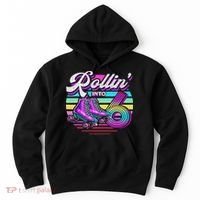 Rollin' Into 6 Roller Skating Rink 6th Birthday Party Hoodie thumb 0