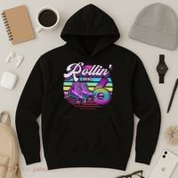 Rollin' Into 6 Roller Skating Rink 6th Birthday Party Hoodie thumb 3