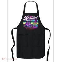 Rollin' Into 6 Roller Skating Rink 6th Birthday Party Apron thumb 0
