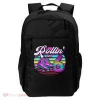 Rollin' Into 6 Roller Skating Rink 6th Birthday Party Backpack thumb 0