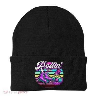 Rollin' Into 6 Roller Skating Rink 6th Birthday Party Beanie