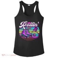 Rollin' Into 6 Roller Skating Rink 6th Birthday Party Ladies PosiCharge Competitor Racerback Tank thumb 0