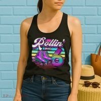 Rollin' Into 6 Roller Skating Rink 6th Birthday Party Women's Tank Top thumb 2