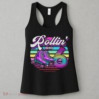 Rollin' Into 6 Roller Skating Rink 6th Birthday Party Women's Tank Top thumb 3