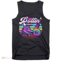 Rollin' Into 6 Roller Skating Rink 6th Birthday Party Tank Top thumb 0