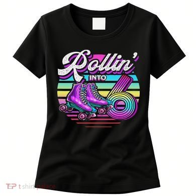 Rollin' Into 6 Roller Skating Rink 6th Birthday Party Women's T-Shirt