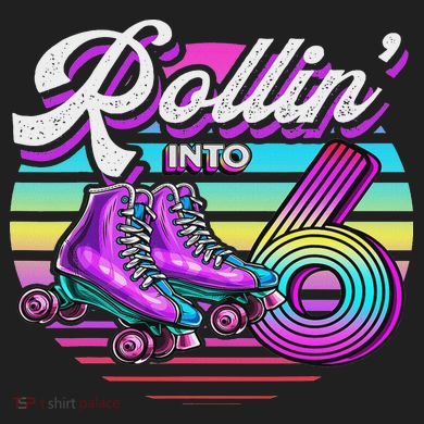 Rollin' Into 6 Roller Skating Rink 6th Birthday Party Kids Long Sleeve Plaid Pajama Set