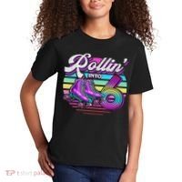 Rollin' Into 6 Roller Skating Rink 6th Birthday Party Kids T-Shirt thumb 2
