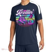 Rollin' Into 6 Roller Skating Rink 6th Birthday Party Sport-Tek Competitor United Soccer Jersey thumb 0