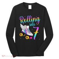 Rolling Into 7 years Lets Roll I'm Turning 7 Roller Skate Long Sleeve Shirt thumb 0