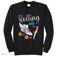 Rolling Into 7 years Lets Roll I'm Turning 7 Roller Skate Sweatshirt thumb 0