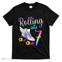 Rolling Into 7 years Lets Roll I'm Turning 7 Roller Skate T-Shirt thumb 0