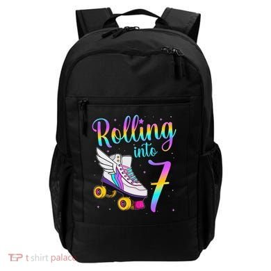 Rolling Into 7 years Lets Roll I'm Turning 7 Roller Skate Backpack