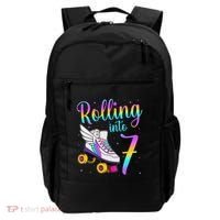 Rolling Into 7 years Lets Roll I'm Turning 7 Roller Skate Backpack thumb 0