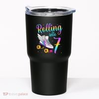 Rolling Into 7 years Lets Roll I'm Turning 7 Roller Skate Tumbler thumb 0