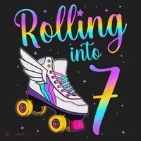 Rolling Into 7 years Lets Roll I'm Turning 7 Roller Skate Tumbler thumb 3