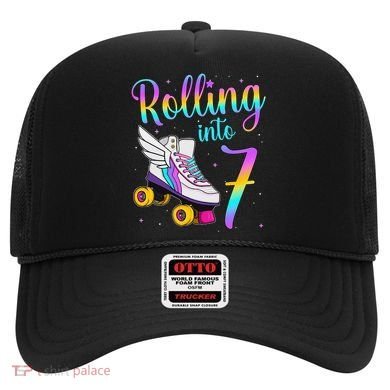 Rolling Into 7 years Lets Roll I'm Turning 7 Roller Skate Hat
