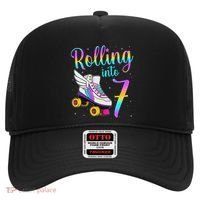 Rolling Into 7 years Lets Roll I'm Turning 7 Roller Skate Hat thumb 0