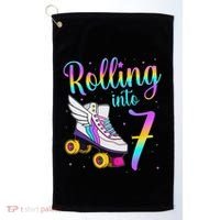 Rolling Into 7 years Lets Roll I'm Turning 7 Roller Skate Golf Towel thumb 0