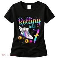 Rolling Into 7 years Lets Roll I'm Turning 7 Roller Skate Women's T-Shirt thumb 0