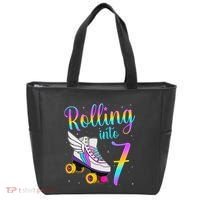 Rolling Into 7 years Lets Roll I'm Turning 7 Roller Skate Tote Bag thumb 0