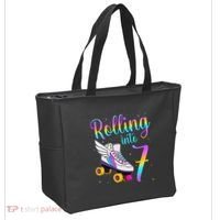 Rolling Into 7 years Lets Roll I'm Turning 7 Roller Skate Tote Bag thumb 2