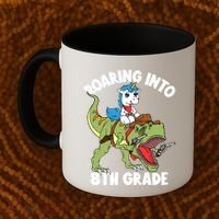 Roaring Into 8th Grade Unicorn Riding Dinosaur Gift Coffee Mug thumb 2