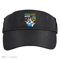 Rollin Into 8 Retro Bowling Birthday Party 8th Birthday Adult Drive Performance Visor thumb 0
