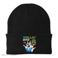 Rollin Into 8 Retro Bowling Birthday Party 8th Birthday Beanie thumb 0