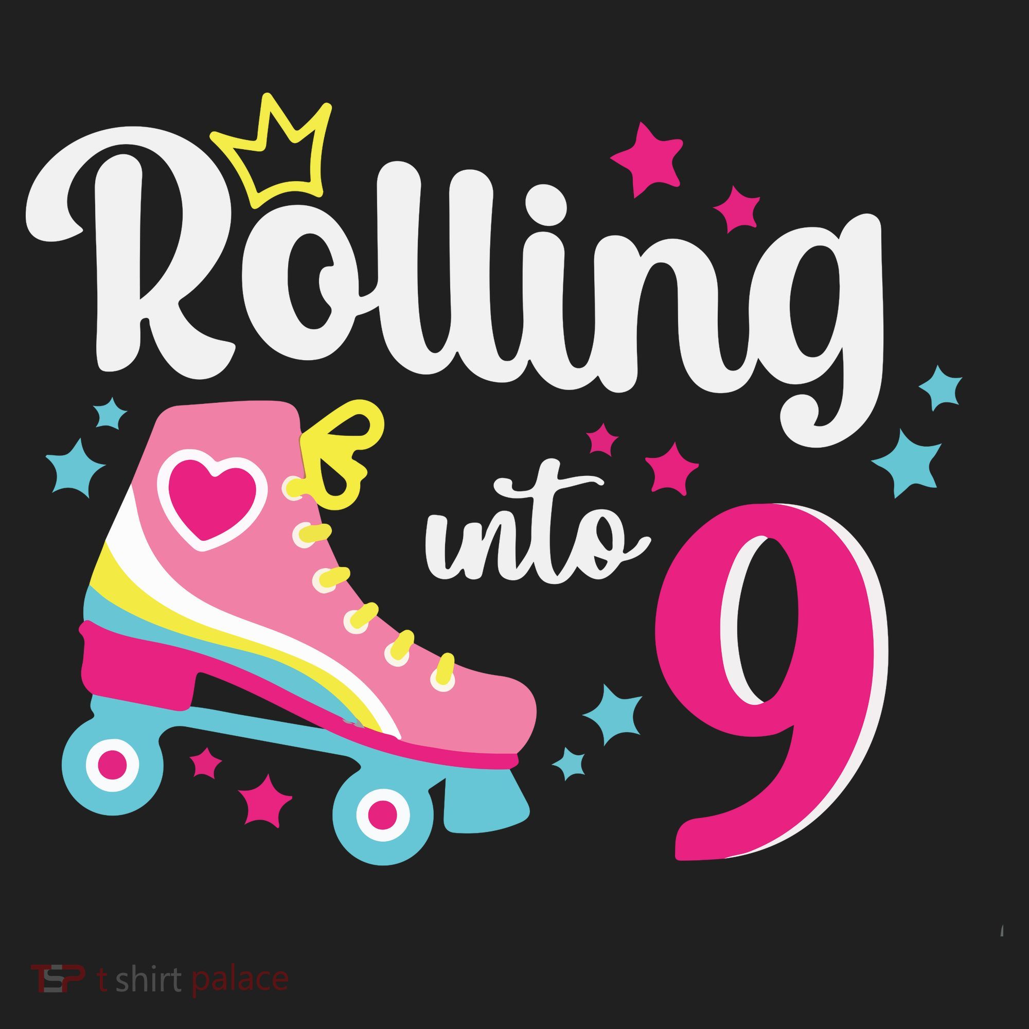 Rolling Into 9 Birthday Roller Skates 9th Birthday Beanie