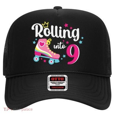 Rolling Into 9 Birthday Roller Skates 9th Birthday Hat