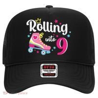 Rolling Into 9 Birthday Roller Skates 9th Birthday Hat thumb 0
