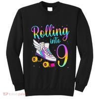 Rolling Into 9 years Lets Roll I'm Turning 9 Roller Skate Sweatshirt thumb 0