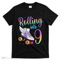 Rolling Into 9 years Lets Roll I'm Turning 9 Roller Skate T-Shirt thumb 0